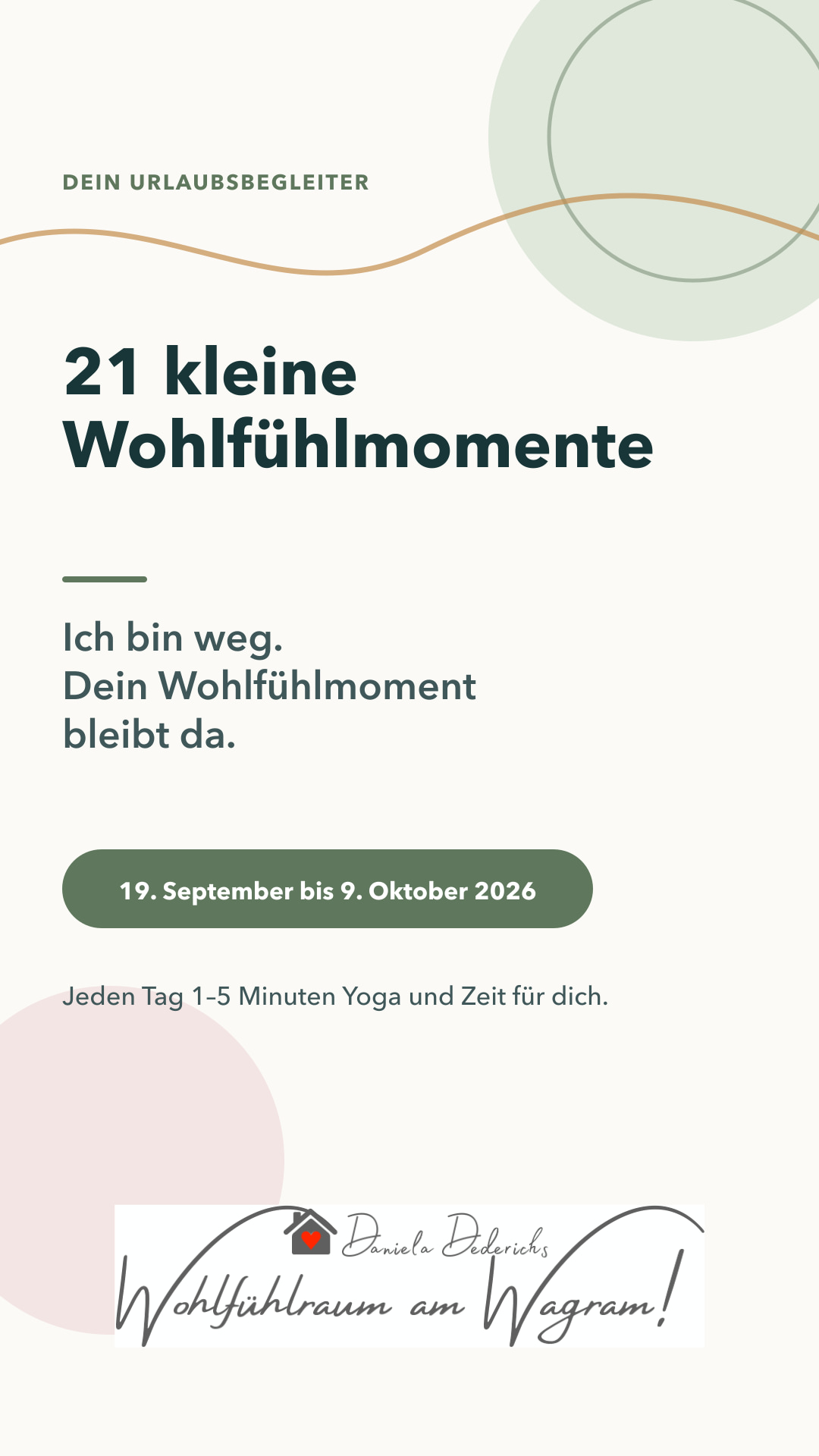 Titelkarte des Urlaubsbegleiters 21 kleine Wohlfühlmomente