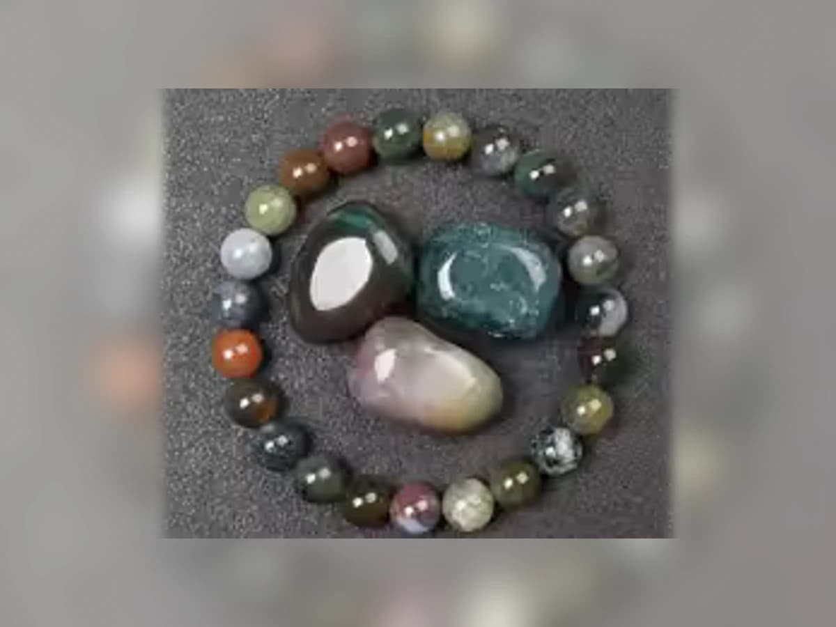 Indischer Achat-Natursteinarmband in der Ausführung Erde