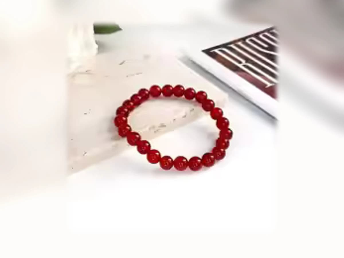 Red agate-Natursteinarmband in der Ausführung Licht