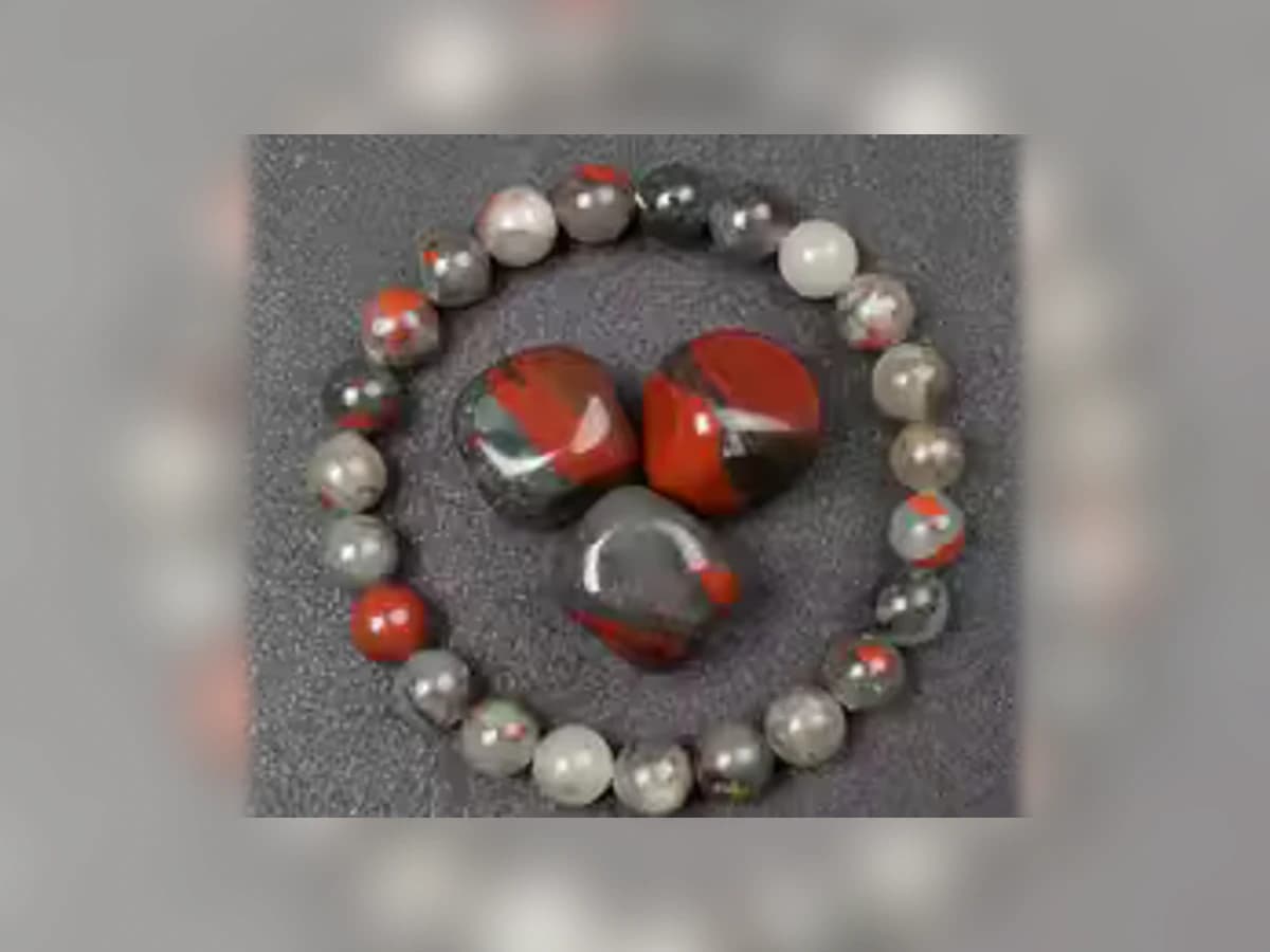 Blutstein-Natursteinarmband in der Ausführung Erde