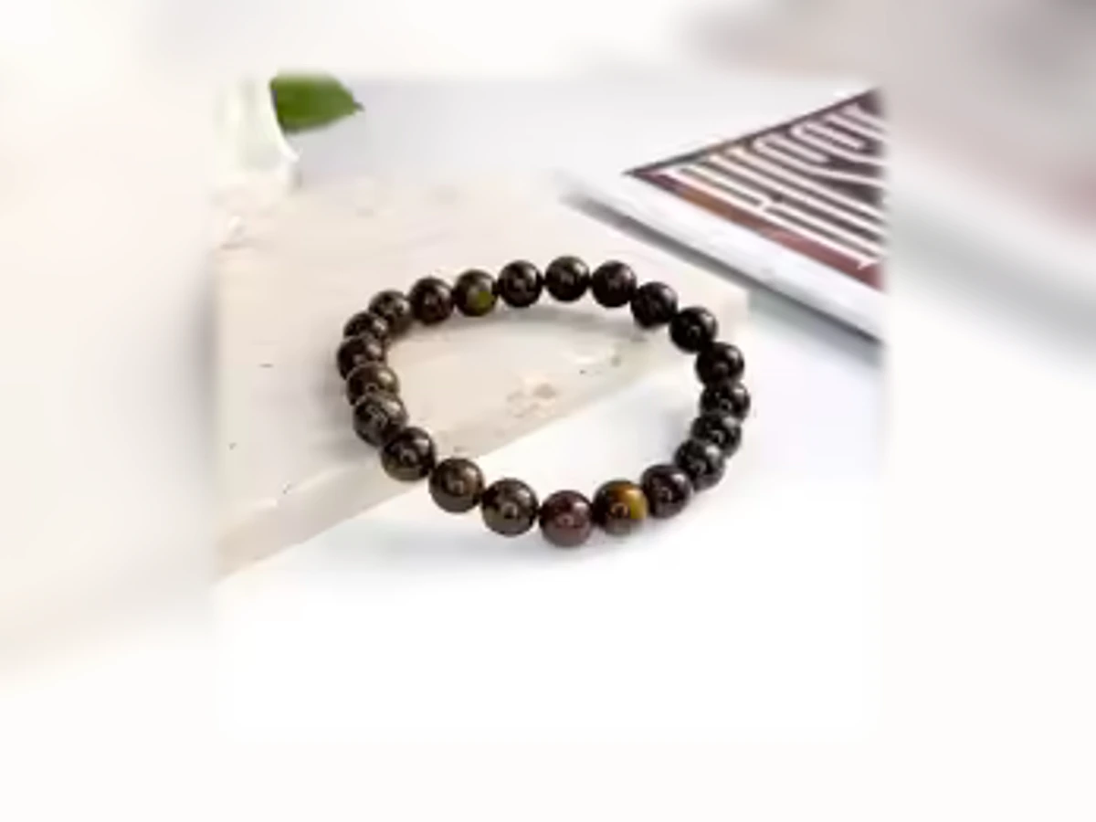 Bronzit-Natursteinarmband in der Ausführung Licht