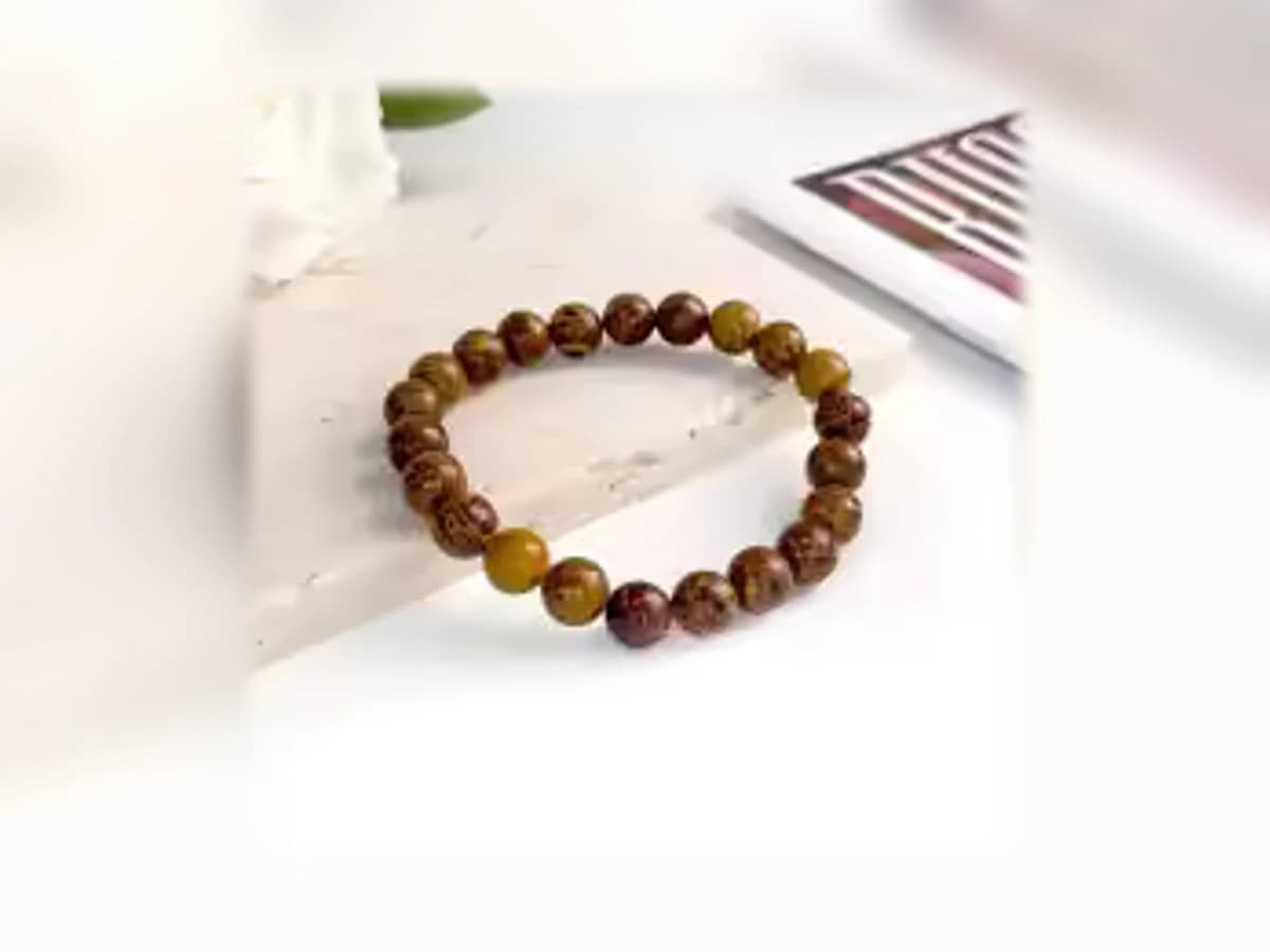 Elefantenhaut-Jaspis-Natursteinarmband in der Ausführung Licht