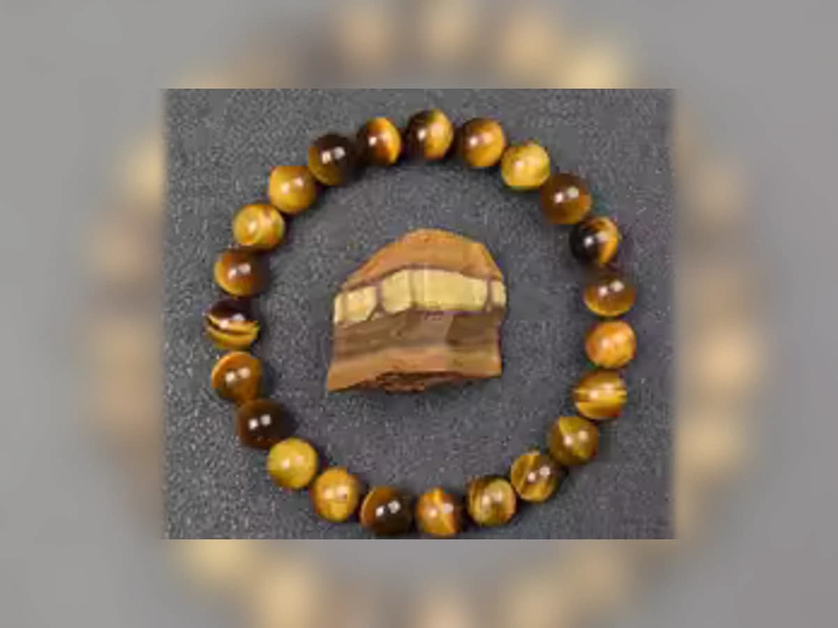 Gelbes Tigerauge-Natursteinarmband in der Ausführung Erde
