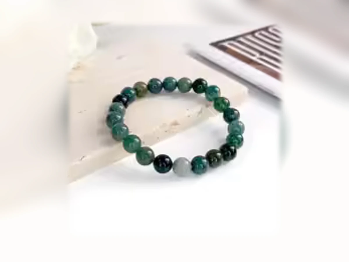 Indischer Achat-Natursteinarmband in der Ausführung Licht