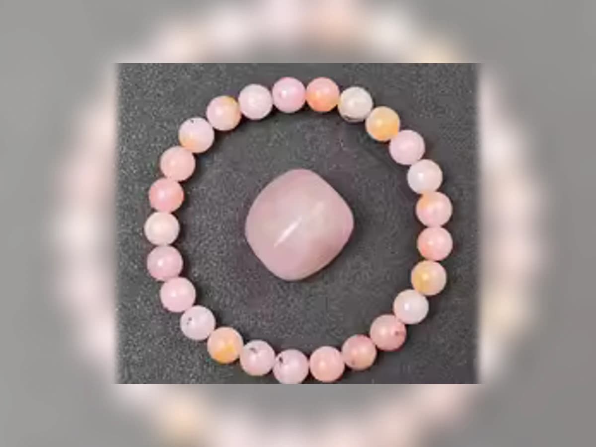 Rosa Opalstein-Natursteinarmband in der Ausführung Erde
