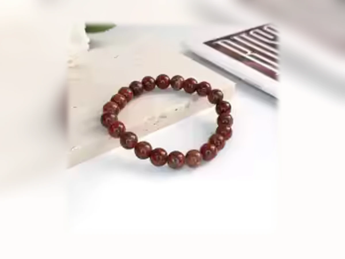 Roter Naturstein-Natursteinarmband in der Ausführung Nuance