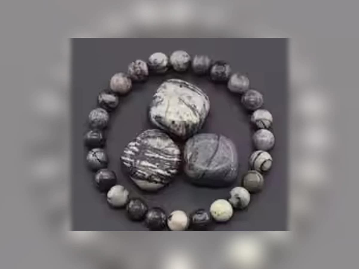 Schwarzer Picasso-Jaspis-Natursteinarmband in der Ausführung Atelier