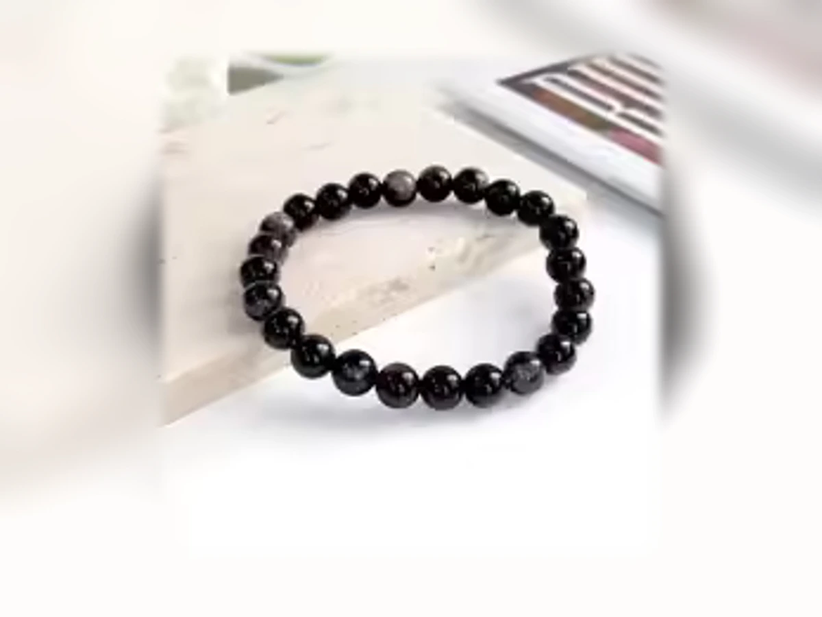 Silberobsidian-Natursteinarmband in der Ausführung Licht
