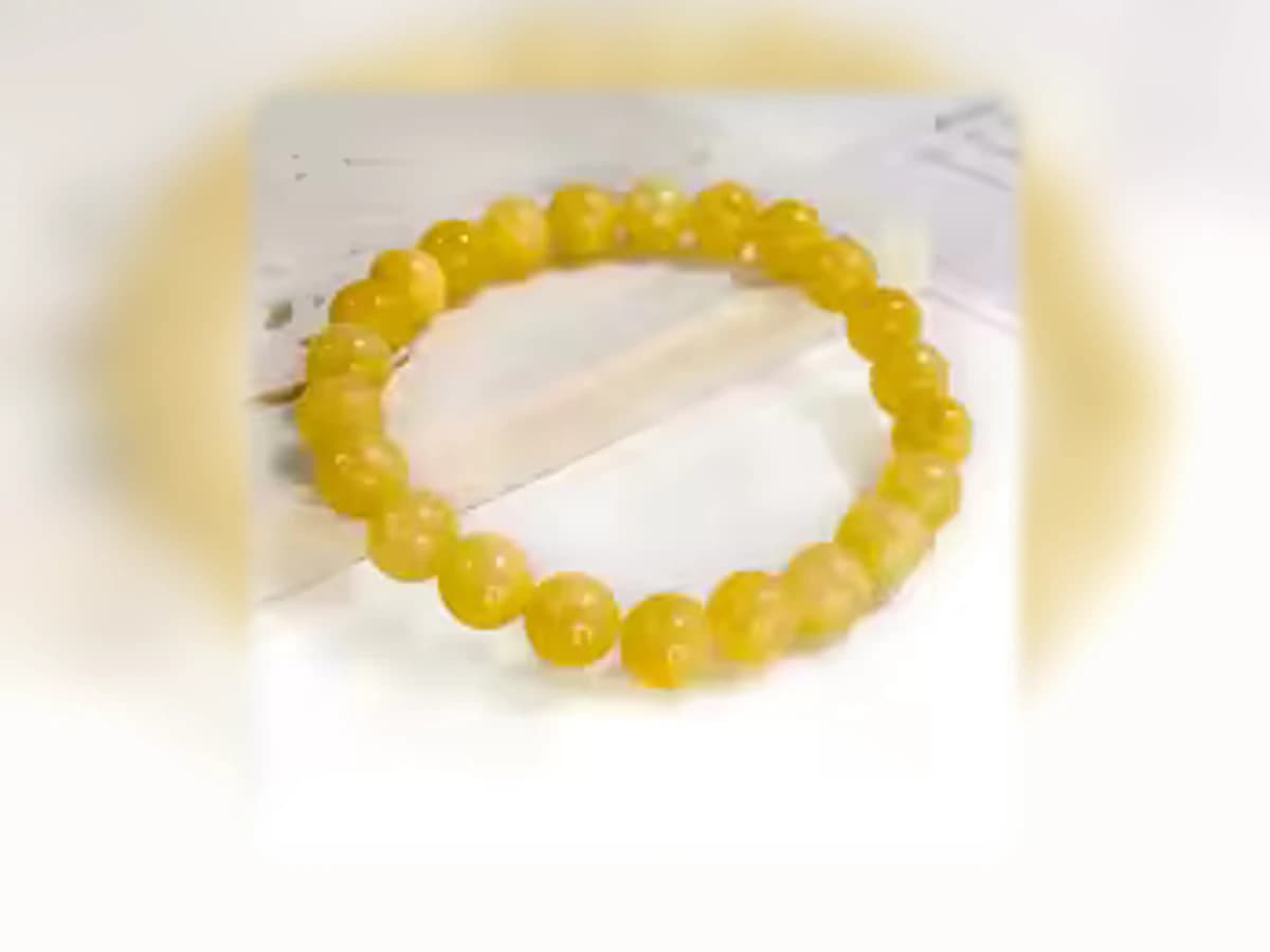 Topasfarbener Stein-Natursteinarmband in der Ausführung Licht