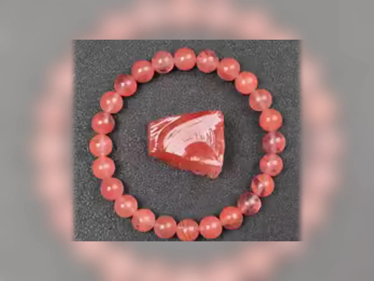 Wassermelonen-Kristallstein-Natursteinarmband in der Ausführung Erde