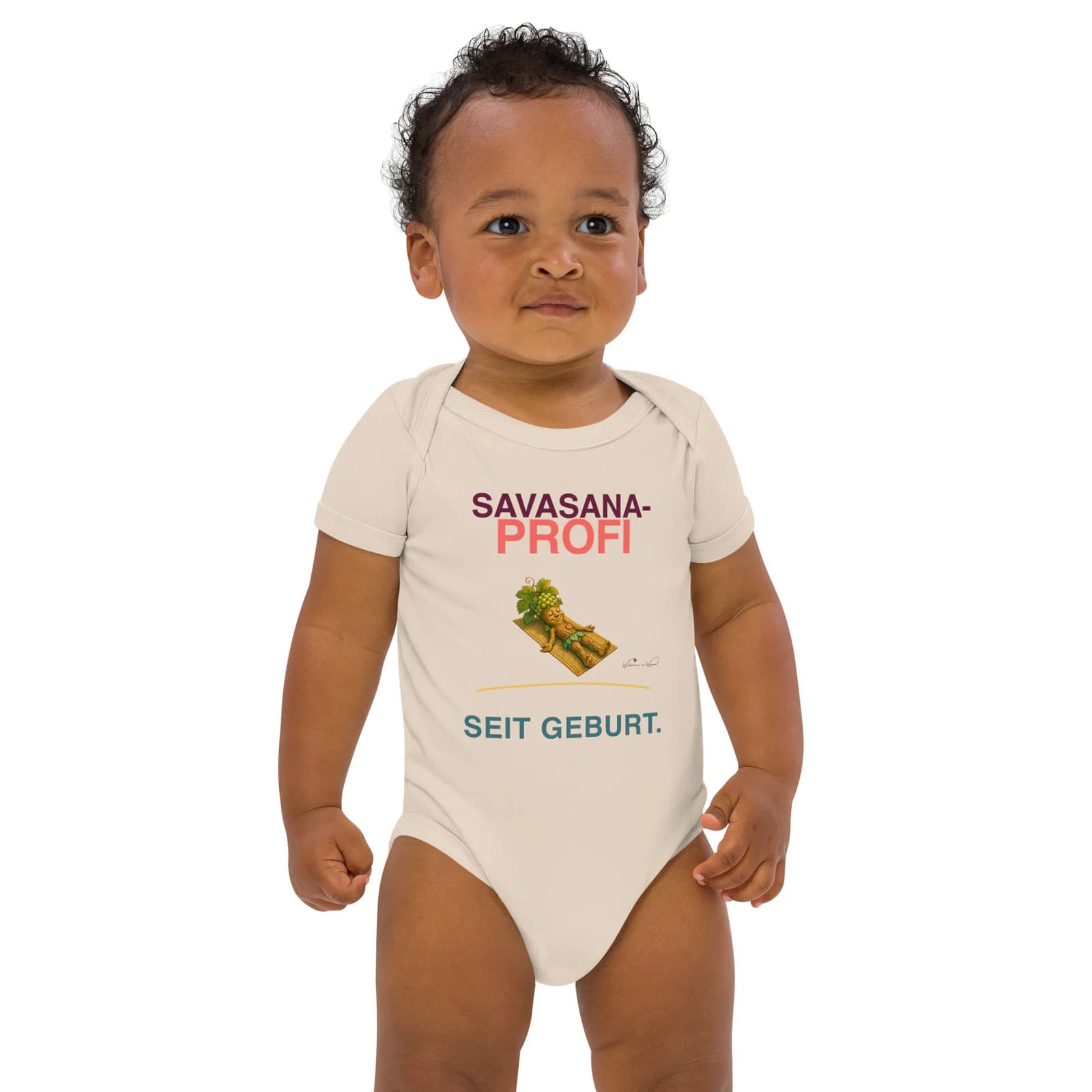 Baby Bio-Body – Savasana-Profi seit Geburt. in Natur – Vorderansicht