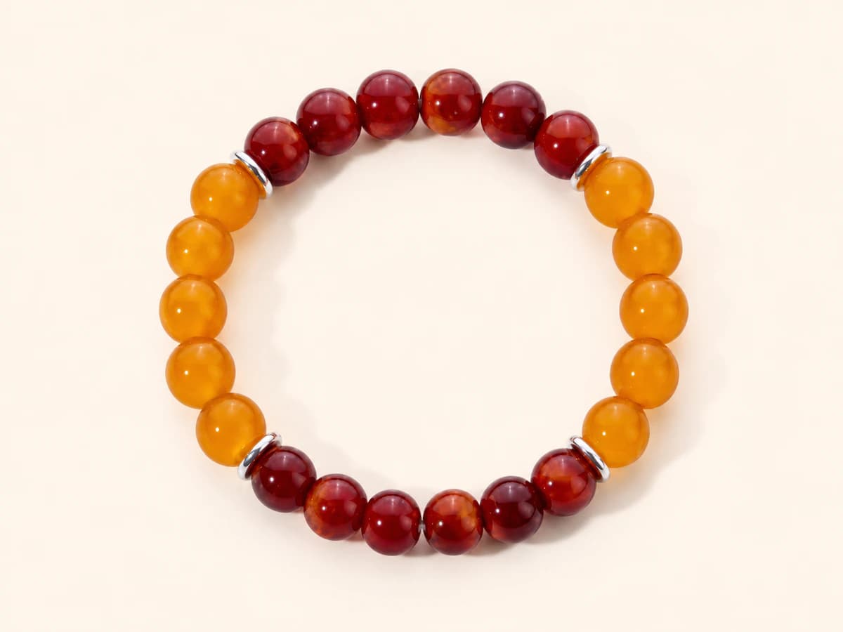 Mehrfarbiges Natursteinarmband Sonnenfülle