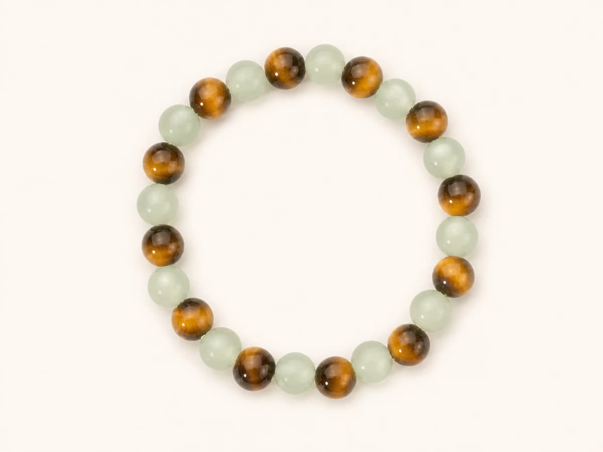 Mehrfarbiges Natursteinarmband Sonnenmut