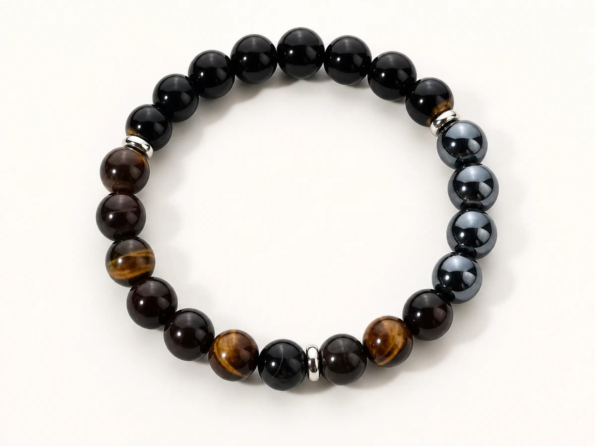 Mehrfarbiges Natursteinarmband Standfestigkeit