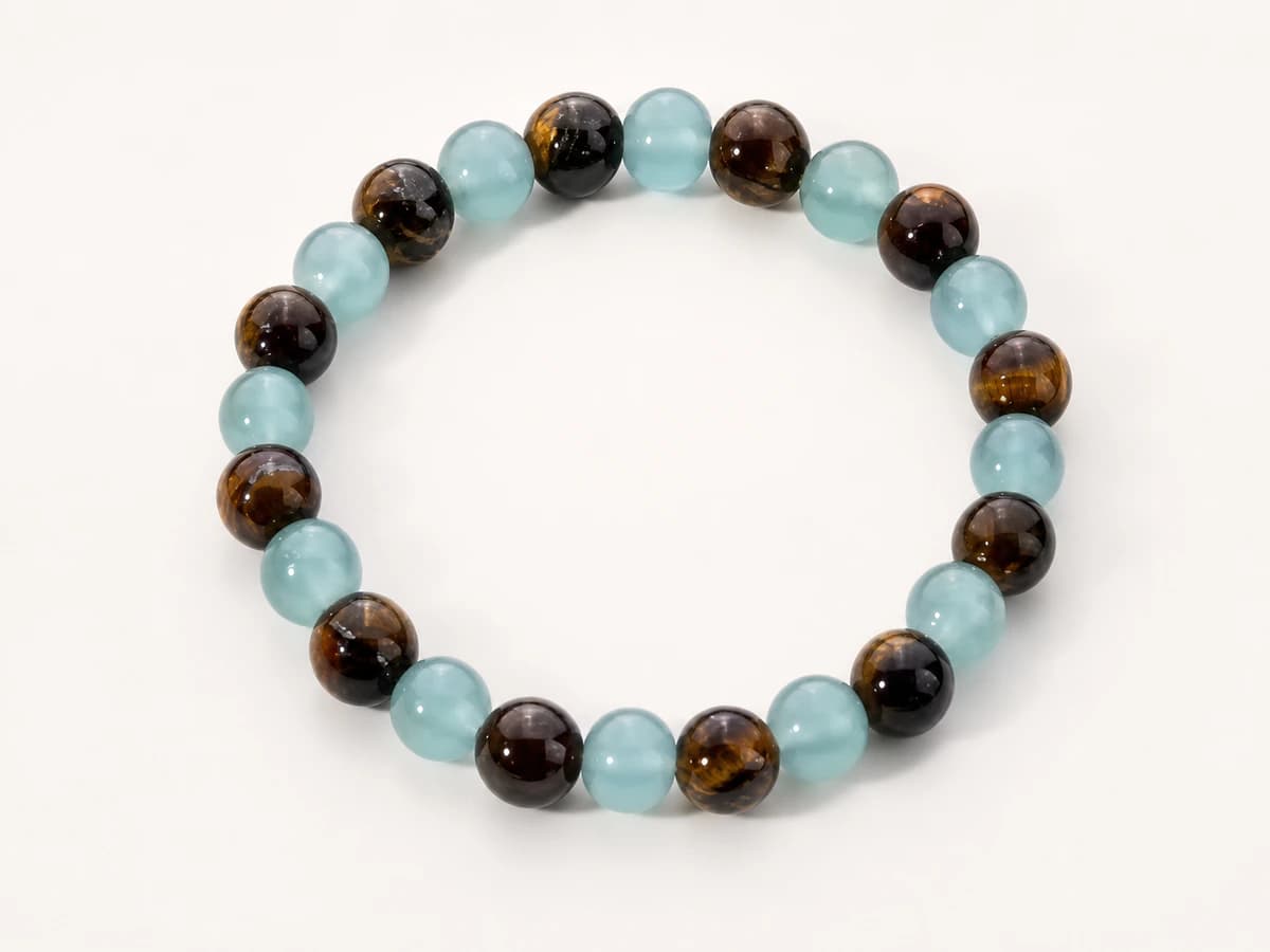Mehrfarbiges Natursteinarmband Weite