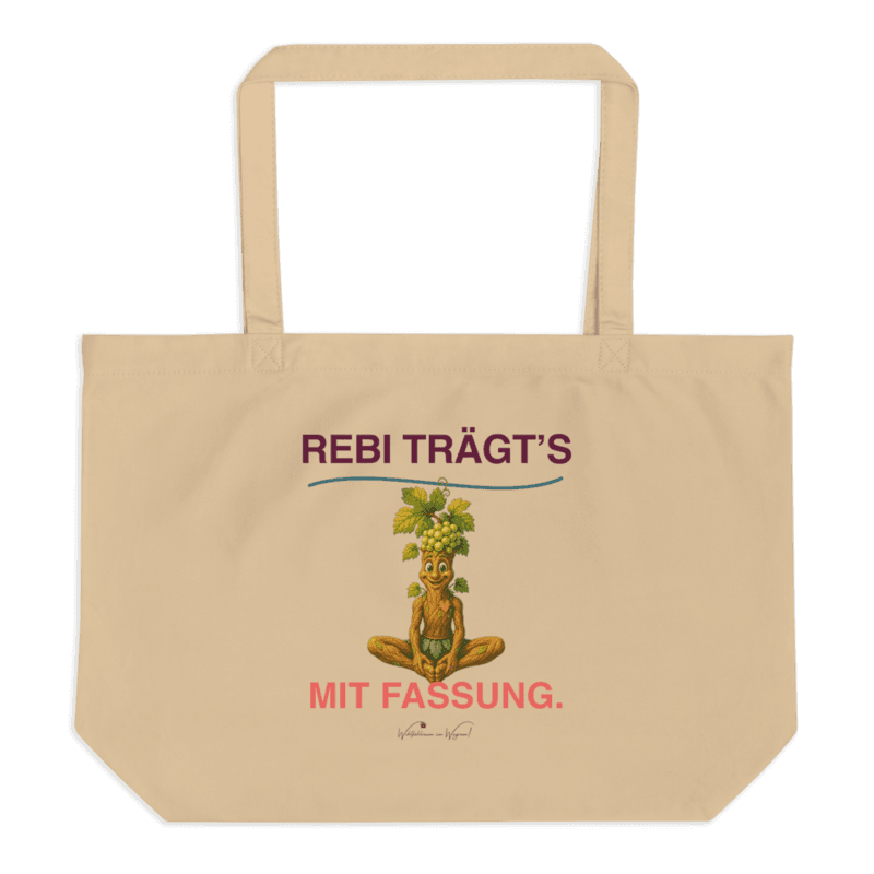 Rebi Bio-Tragetasche – Rebi trägt’s mit Fassung. als Printful-Produktansicht