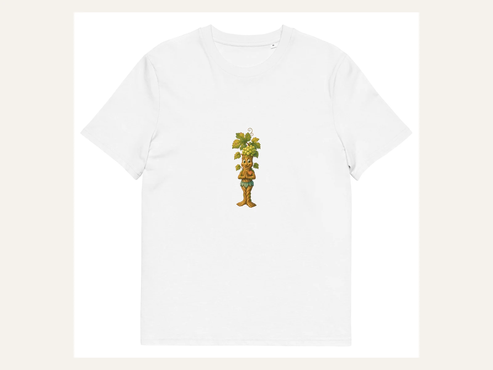 Rebi: Unisex Bio-Shirt in Weiß: Vorderansicht