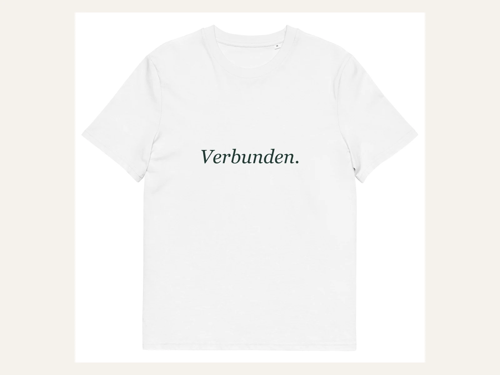 Verbunden. Unisex Bio-Shirt in Weiß: Vorderansicht